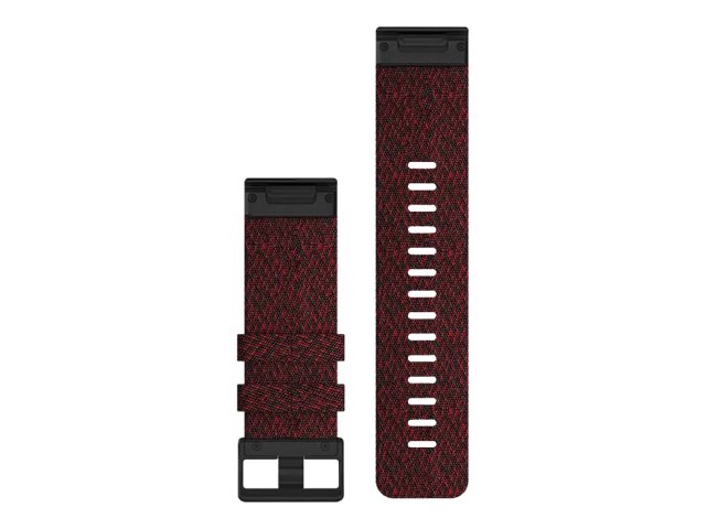 Ersatzarmband QuickFit 26mm Nylon Rot/Schiefergrau