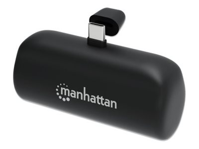 MANHATTAN Powerbank 5000 mAh mit integriertem USB-C-Stecker 10W zur Nutzung als Handyhalterung mit Ladefunktion schwarz MANHATTAN Powerbank 5000 mAh mit integriertem USB-C-Stecker 10W zur Nutzung als Handyhalterung mit Ladefunktion schwarz