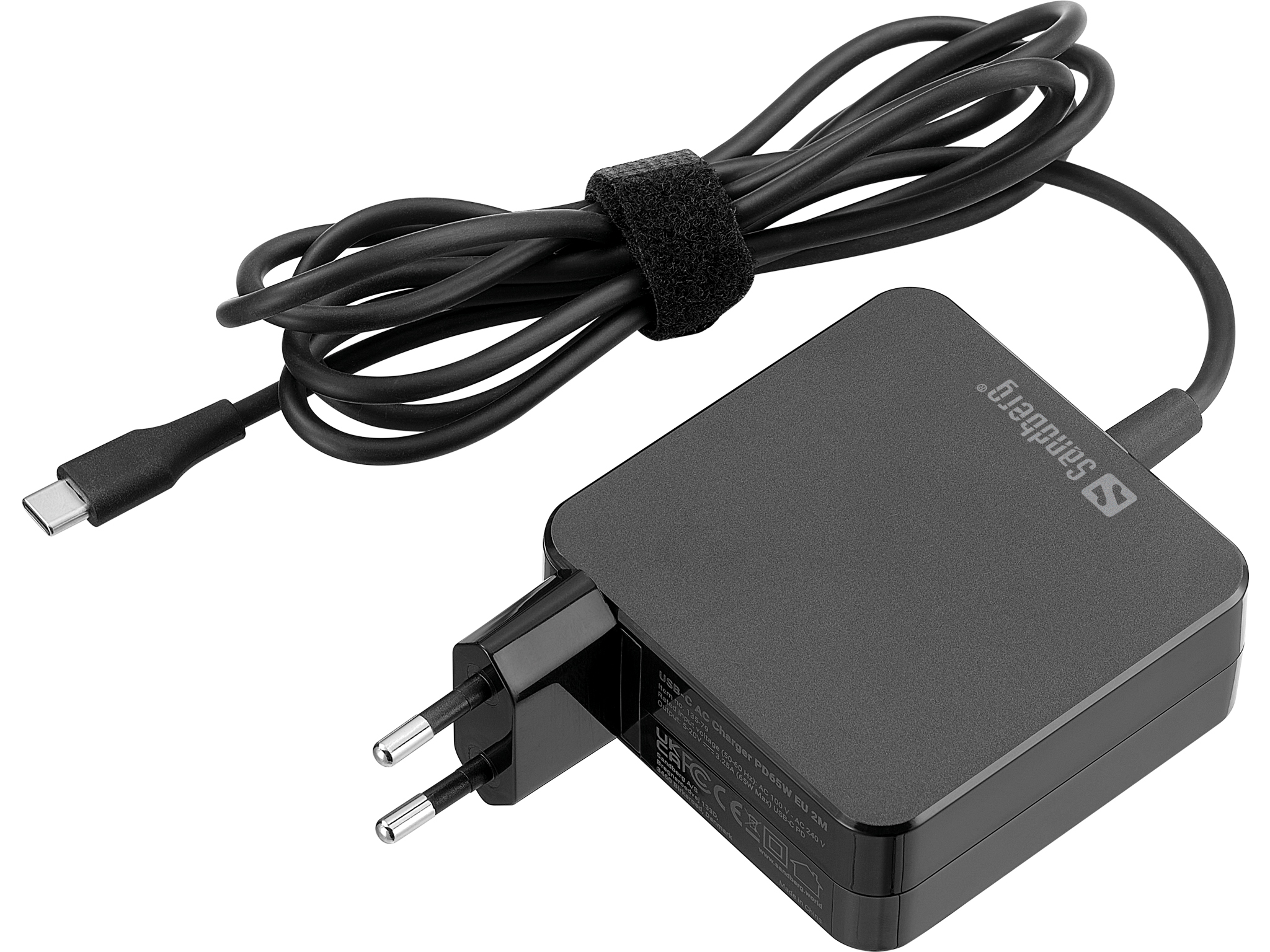 SANDBERG USBC AC Charger PD65W EU 2M