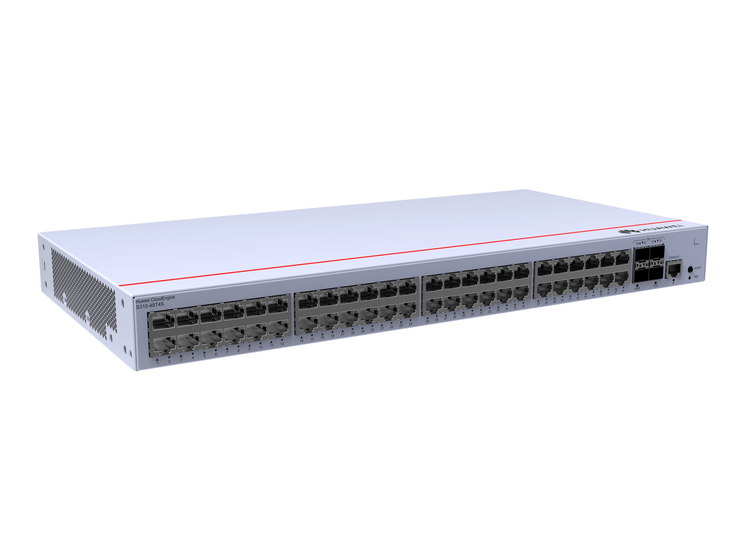 HUAWEI Switch S310-48T4S 48x10/100/1000BASE-T ports 4xGE SFP ports AC power eKit HUAWEI Switch S310-48T4S 48x10/100/1000BASE-T ports 4xGE SFP ports AC power eKit