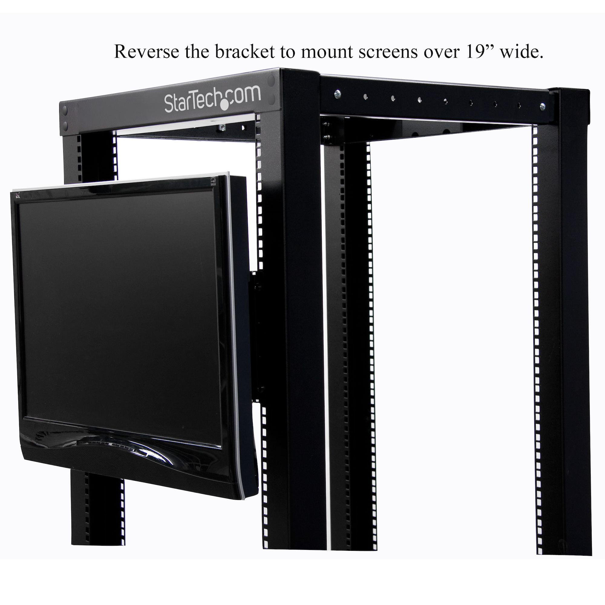 STARTECHCOM Universal LCD Monitor Vesa Halterung für 19 Zoll Serverschrank oder Rack Halterung für Monitor im Server Rack
