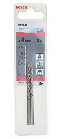 Bosch HSS-G Bohrer 4 mm