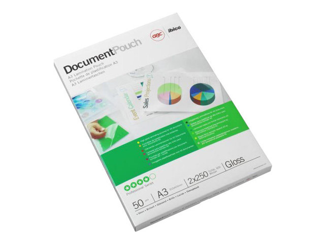 50 GBC Laminierfolien glaenzend fuer A3 250 micron 50 GBC Laminierfolien glaenzend fuer A3 250 micron