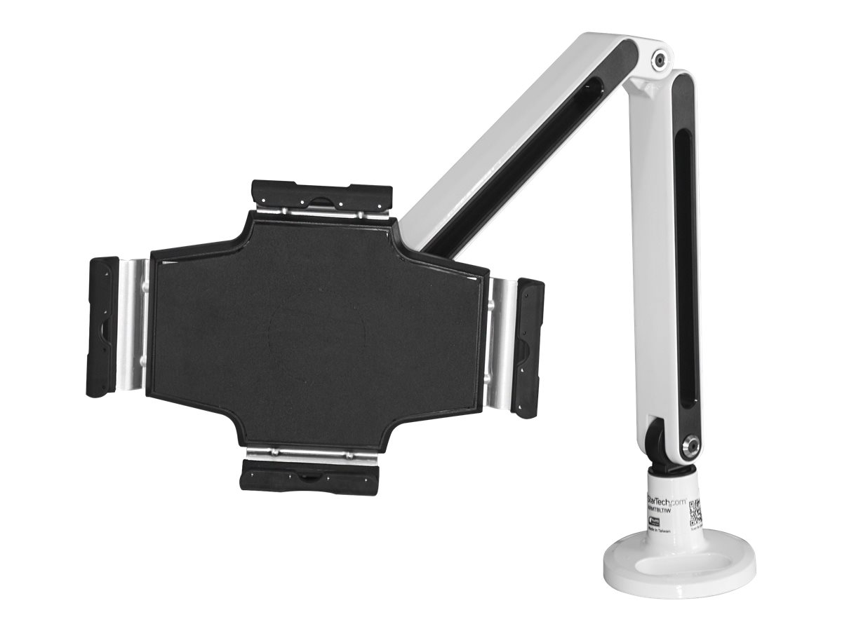STARTECH.COM Schreibtisch Tablet Halter - Schwenkbarer Arm - Für iPad und Android - Weiss - Tablethalter - Tablet Halterung