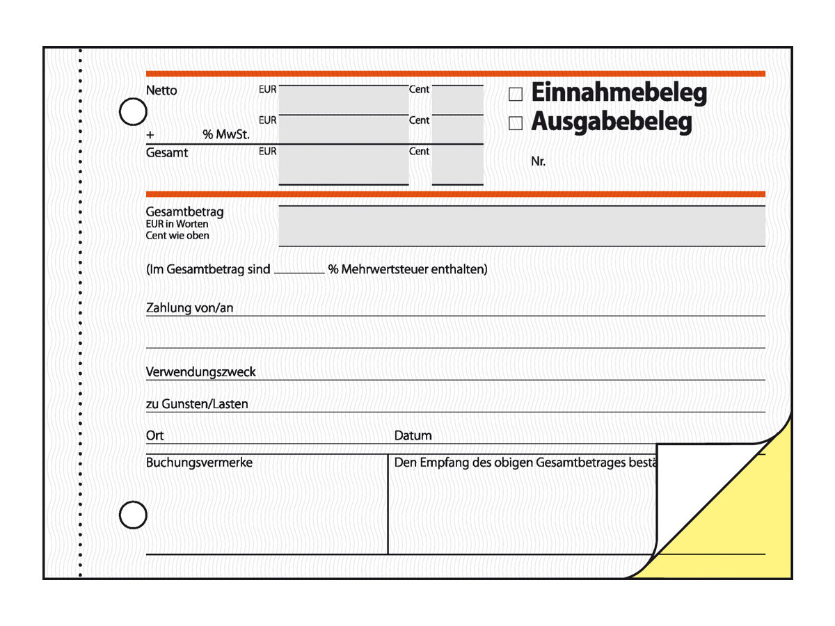 SIGEL EinnahmeAusgabebeleg Formularbuch SD026, 1 St