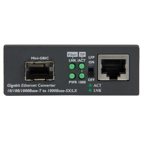 STARTECHCOM Unmanaged Gigabit Fiber Media Converter Open SFP low cost