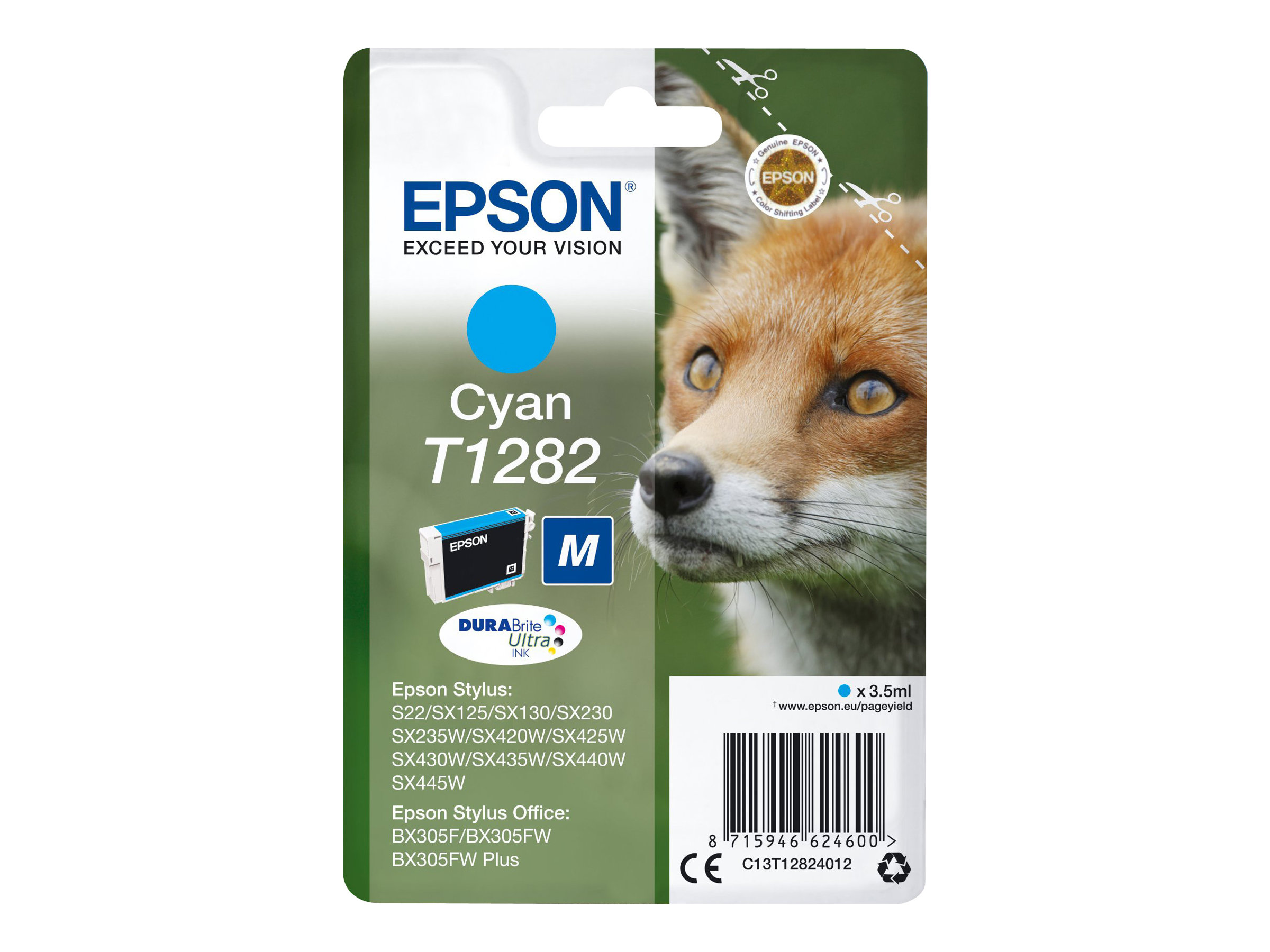 C13T12824012 EPSON BX Tinte cyan C13T12824012 EPSON BX Tinte cyan