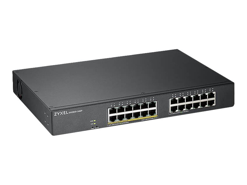 ZYXEL GS1900-24EP 24-port GbE L2 12 Port PoE Smart Switch rackmount 130 Watt ZYXEL GS1900-24EP 24-port GbE L2 12 Port PoE Smart Switch rackmount 130 Watt