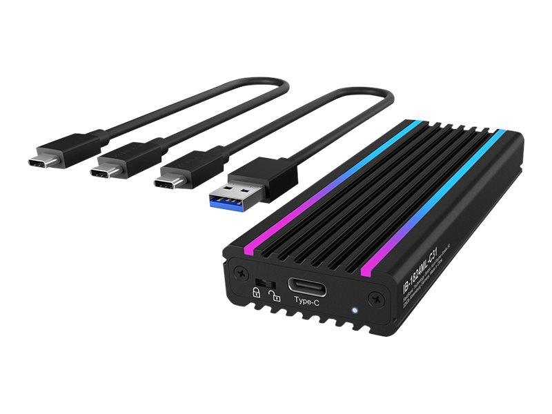 ICY BOX ext.Modding Gehaeuse NVME M.2 IB-1824ML-C31 M.2 SSD mit USB3.1 Type-C bis zu 10Gbits M-Key mit Schreibschutz + Coolpad ICY BOX ext.Modding Gehaeuse NVME M.2 IB-1824ML-C31 M.2 SSD mit USB3.1 Type-C bis zu 10Gbits M-Key mit Schreibschutz + Coolpad
