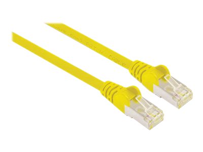 Intellinet Network Patch Cable, Cat7 Cable/Cat6A Plugs, 0.5m, Yellow, Copper, S/FTP, LSOH / LSZH, PVC, RJ45, Gold Plated Contacts, Snagless, Booted, Polybag - Patch-Kabel - RJ-45 (M)