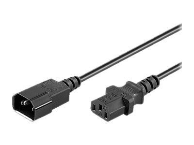 goobay Geraete C14Geraete C13 Kabel KaltgeraeteVerlaengerungskabel 1,5 m schwarz, 1 St