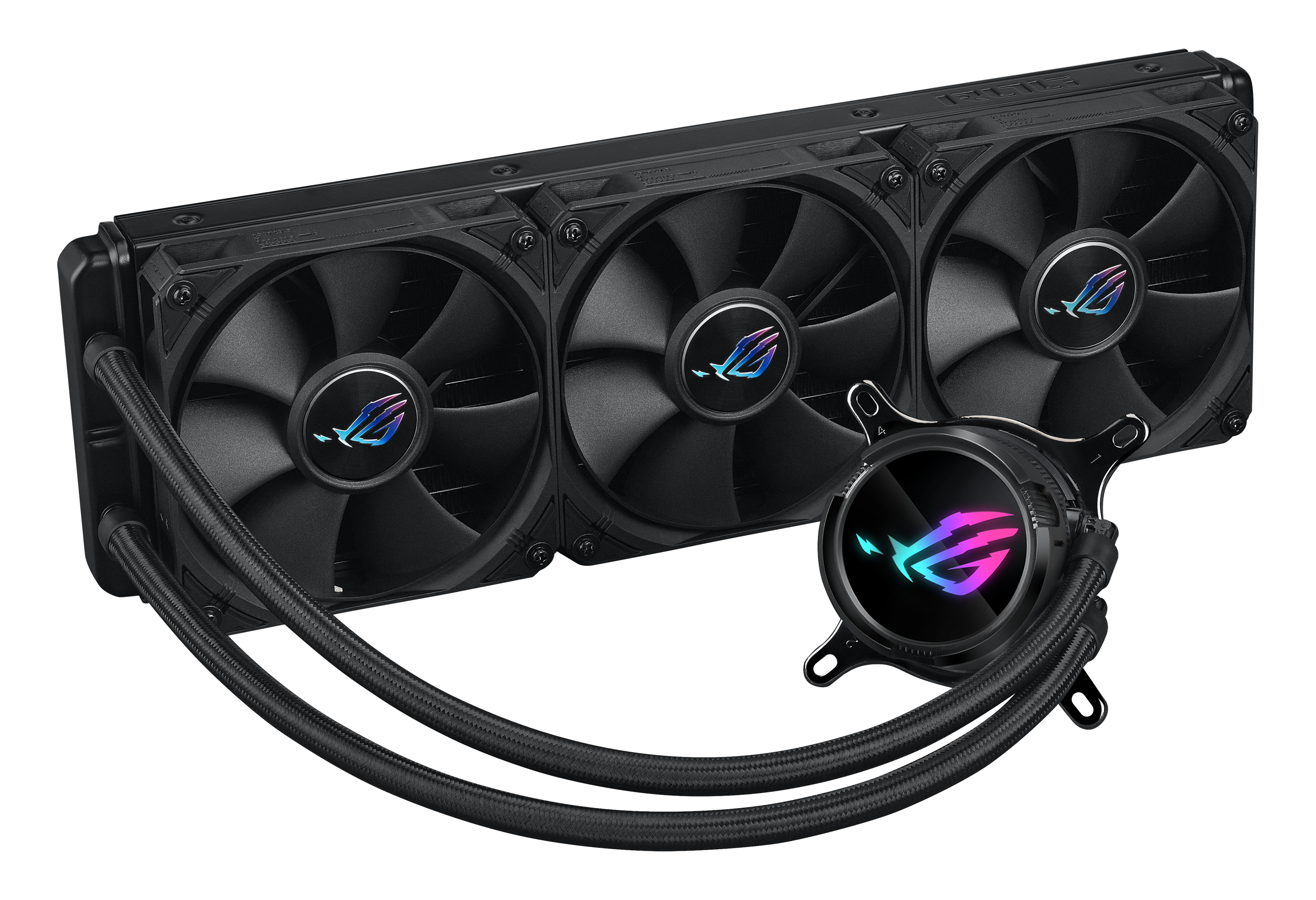 ASUS ROG Strix LC III 360 allinone CPU liquid cooler with 360 rotatable water block 7th gen V2 Asetek pump Premium ROG fans