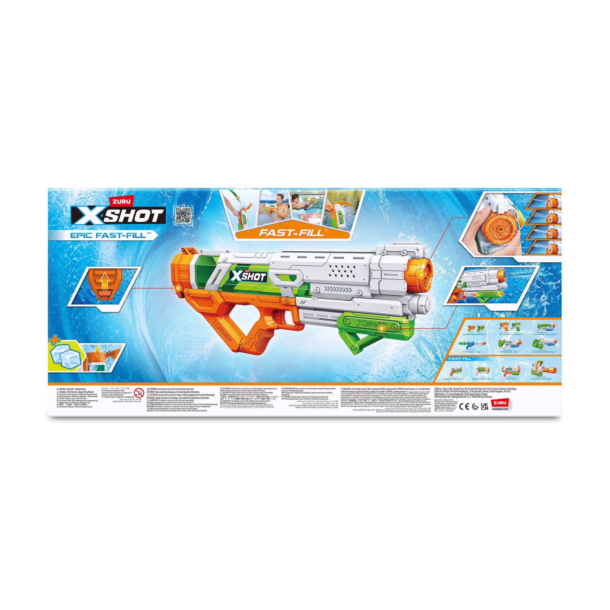 ZURU Wasserpistole XSHOT Epic Fast Fill mehrfarbig, 1 St