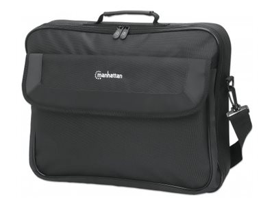 MANHATTAN Cambridge Clamshell Notebooktasche 43,9cm 17,3Zoll lässt sich vollständig aufklappen üppig gepolstert schwarz