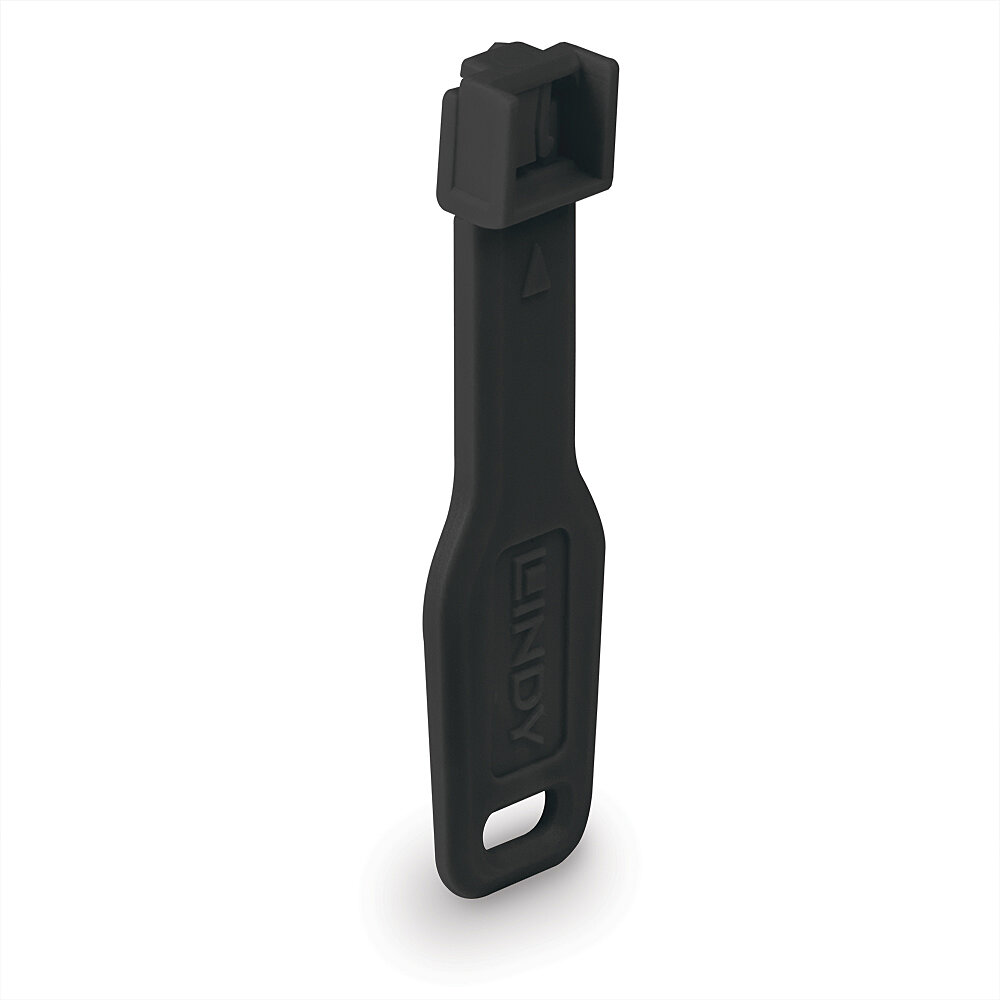 LINDY RJ45 Port Schloesser SCHWARZ, 10 Stck 1 Schluessel