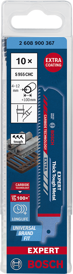10 BOSCH EXPERT Thick Tough Metal S 955 CHC Saebelsaegeblaetter