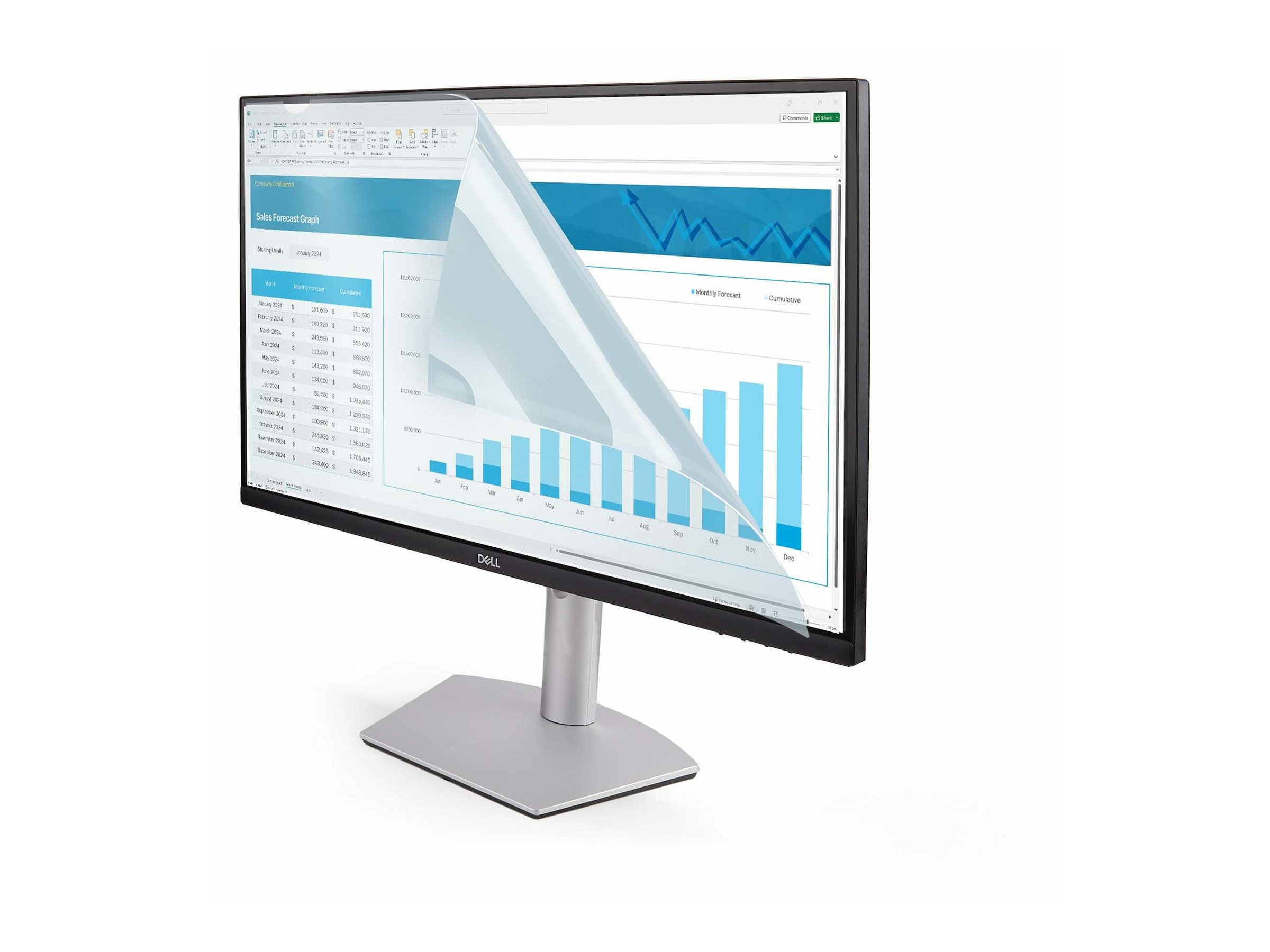 STARTECH.COM 60,96cm 24Zoll 16:10monitor Blaulichtfilter Bluelight Filter Bildschirm Blaulichtfilter PC Anti Blaulicht Folie