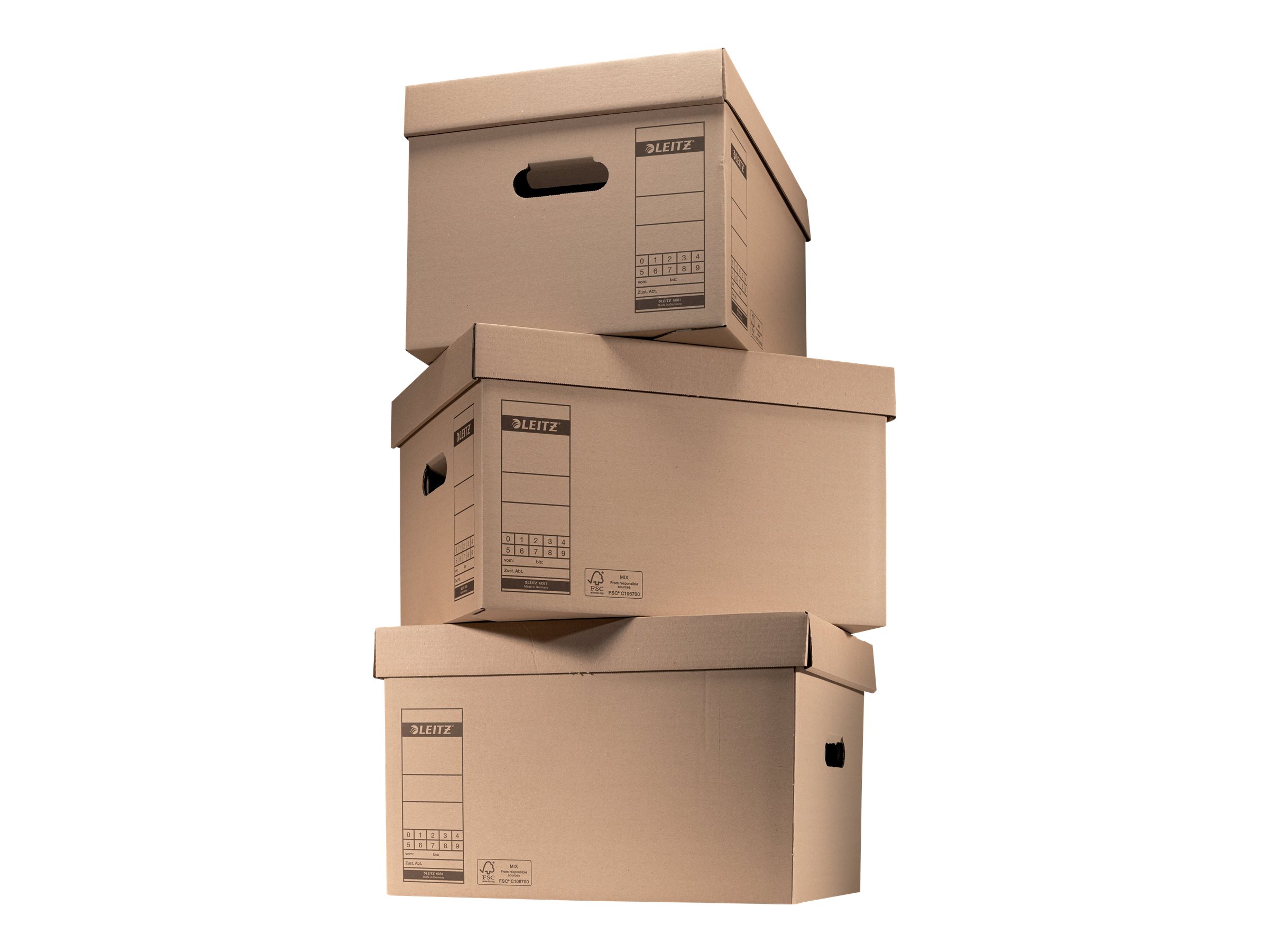 10 LEITZ Archivboxen 6081 braun 32,5 x 44,0 x 28,0 cm