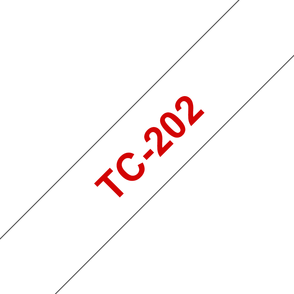 Brother TC202 12mm weiß-rot