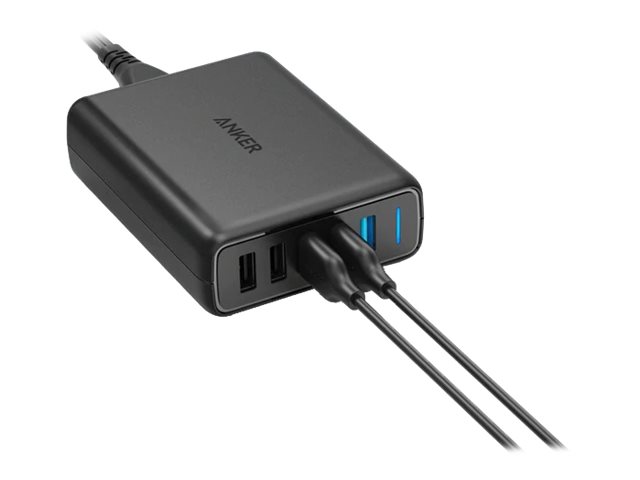 Anker Innovations Anker PowerPort 5 - Netzteil - 65 Watt - 4.8 A - IQ, QC 3.0 - 5 Ausgabeanschlussstellen (5 x 4-poliger USB Typ A)