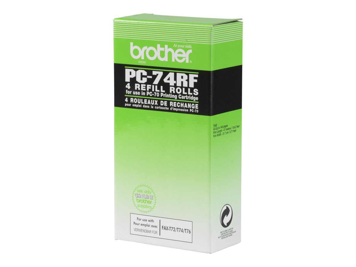 brother PC-74RF schwarz Thermo-Druckfolien, 4 Rollen brother PC-74RF schwarz Thermo-Druckfolien, 4 Rollen