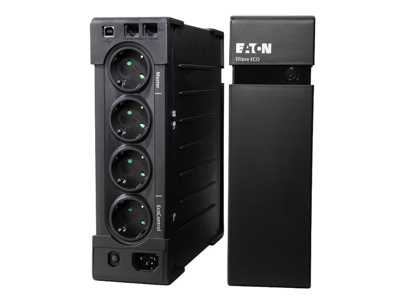 EATON UPS Ellipse ECO 1200 USB DIN rack/tower - AC 230 V - 750 Watt - 1200 VA - USB - Shuko 8 Output - 2U - 48,26cm 19Zoll