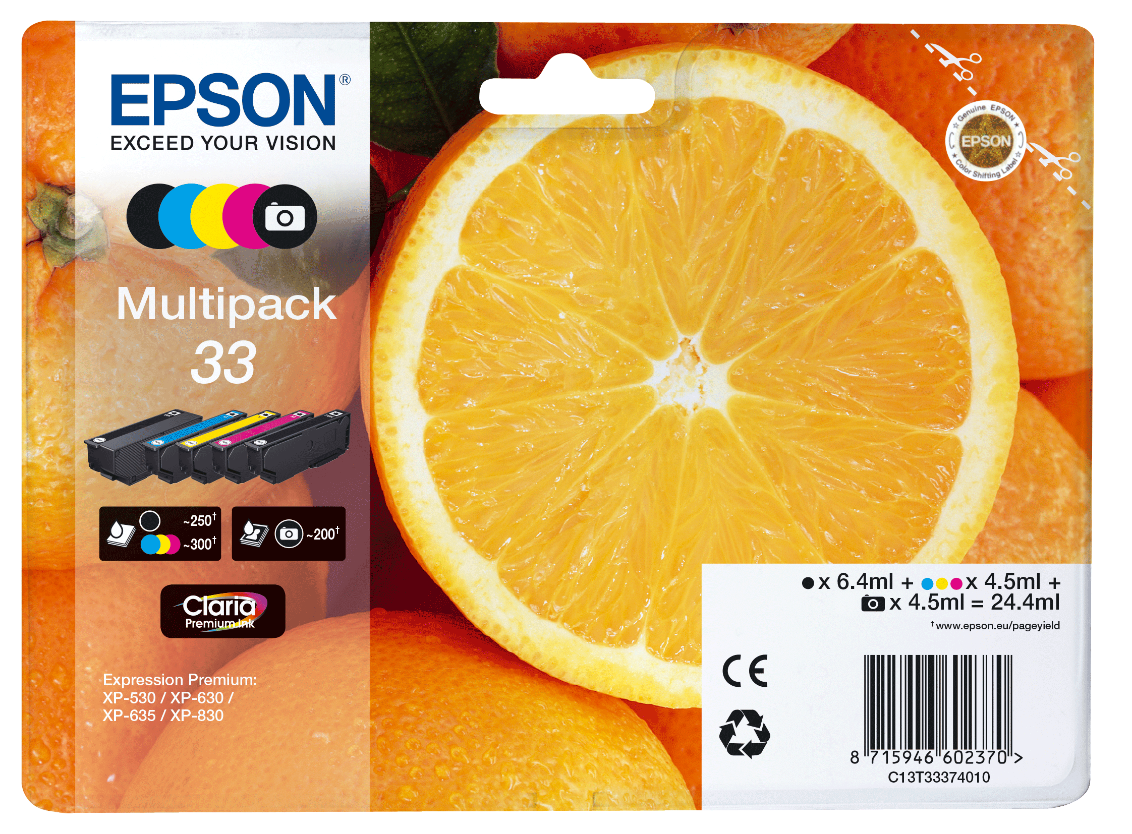 C13T33374011 EPSON XP Tinte 5 cmyk pbk