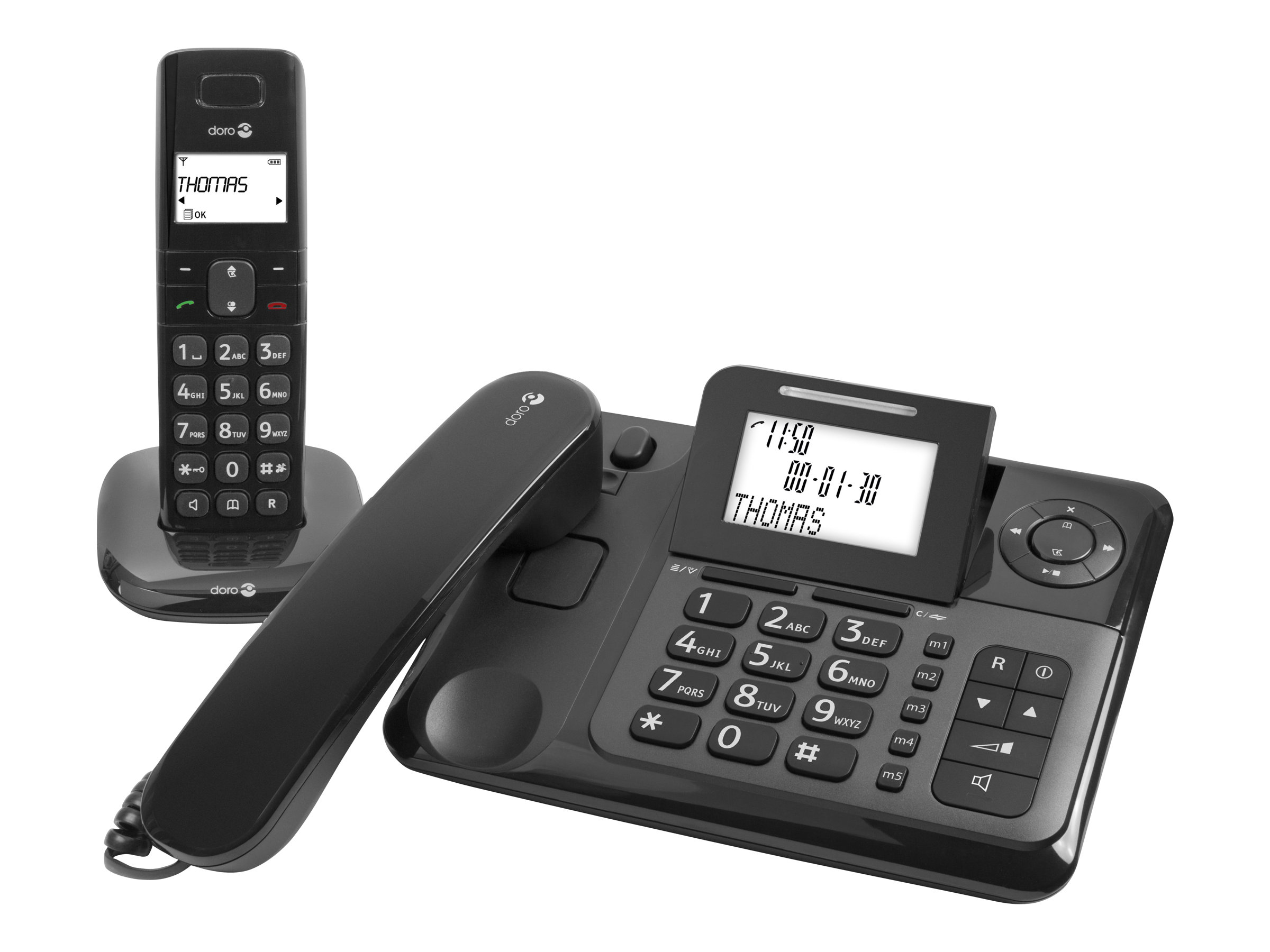 Doro Comfort 4005 Combo, Tischtelefon mit Mobilteil
