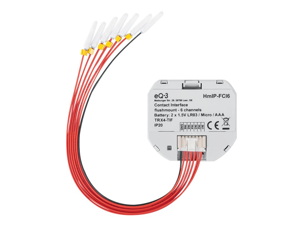 Homematic IP Kontakt-Schnittstelle Unterputz – 6-fach