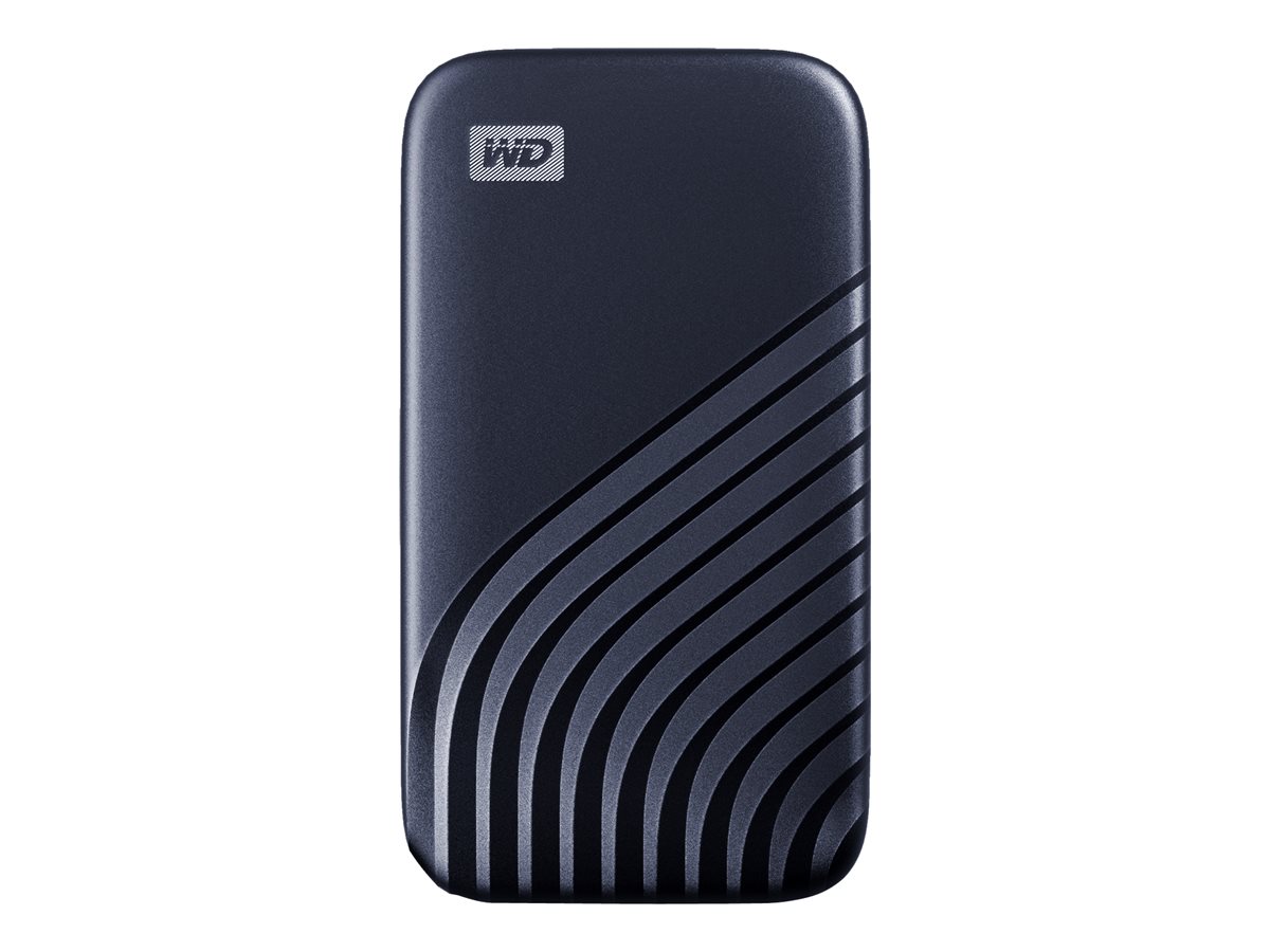 WD My Passport SSD 1TB Midnight Blue Cross Compatible USB 3.2 Gen-2 and USB-C 1050MB/s Read 1000MB/s Write PC & Mac Compatiable