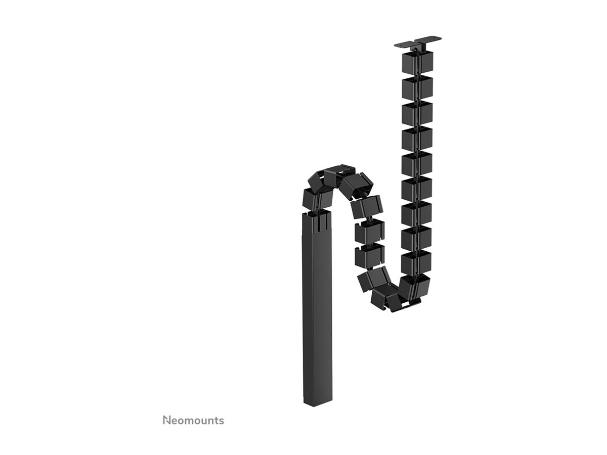 NEOMOUNTS Cable Spine Organizer for sitstand desk frames screw mounted magnetic channel black
