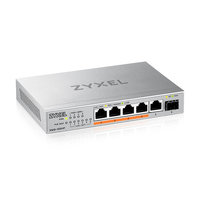 ZYXEL XMG-105 5 Ports 2 5G + 1 SFP+ 4 ports 70W total PoE++ Desktop MultiGig unmanaged Switch ZYXEL XMG-105 5 Ports 2 5G + 1 SFP+ 4 ports 70W total PoE++ Desktop MultiGig unmanaged Switch