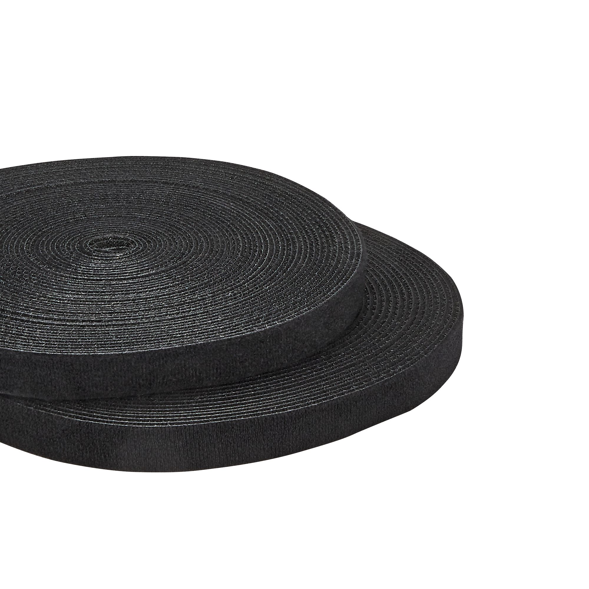 STARTECHCOM HookandLoop Cable Management Tie 100 ft Bulk Roll Black CuttoSize Cable Wrap Straps