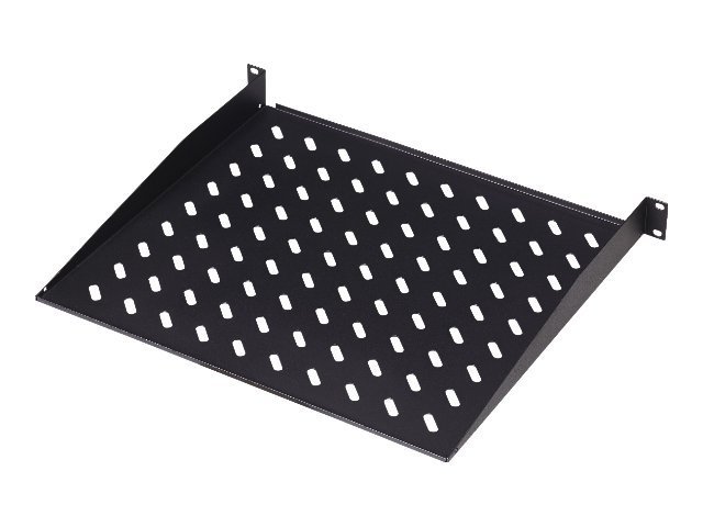 DIGITUS Fachboden 48,3cm 19Zoll fuer Wandschraenke RAL9005 schwarz 483x250x44mm incl Befestigungsmaterial