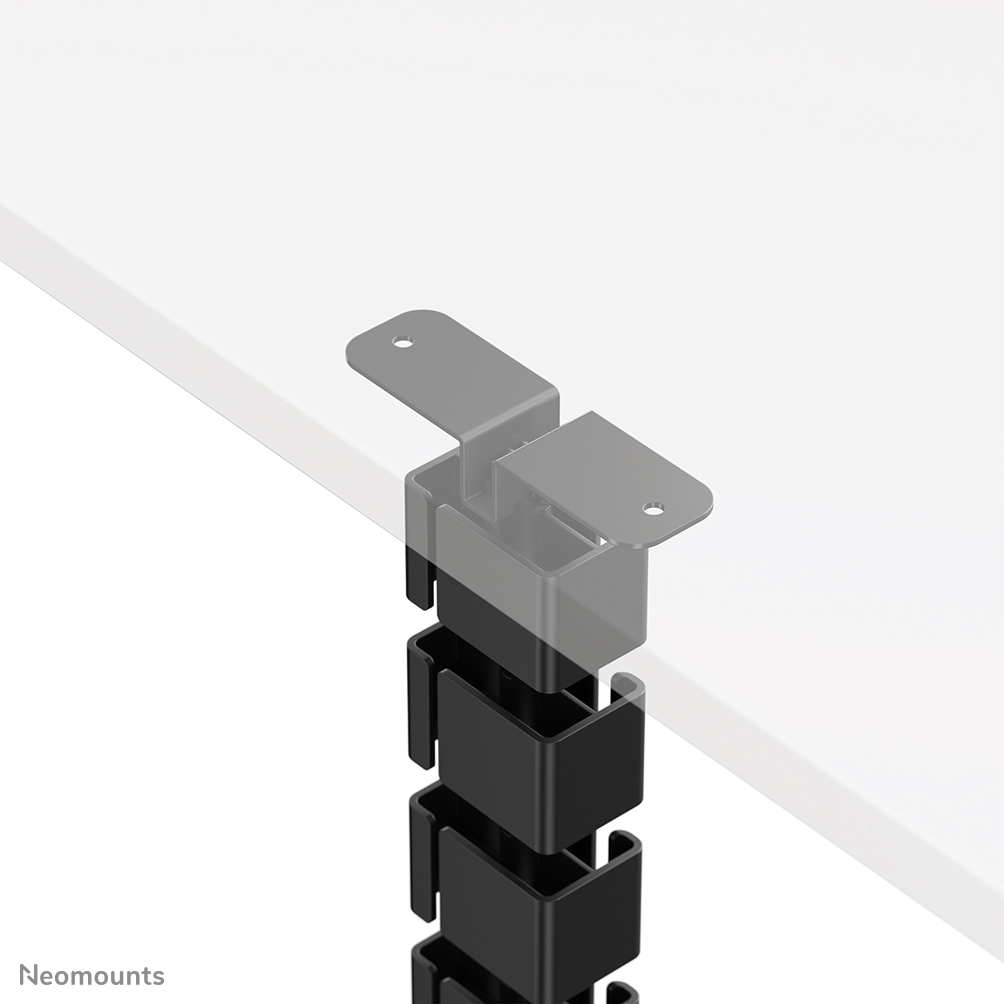 NEOMOUNTS Cable Spine Organizer for sitstand desk frames screw mounted magnetic channel black