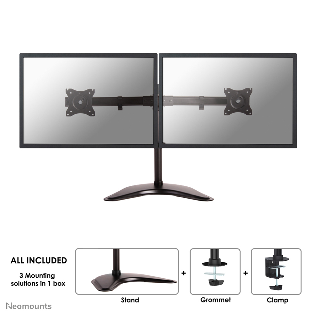 NEOMOUNTS Deskmount 10 27Zoll 2 screens Black Max 16kg