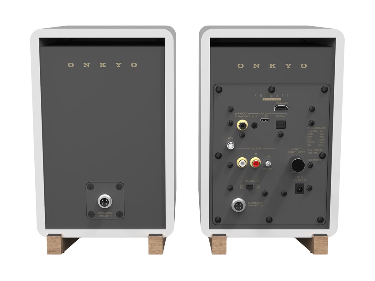 Onkyo GX30-ARC aktiv Lautsprecher weiß Bluetooth 50 Watt