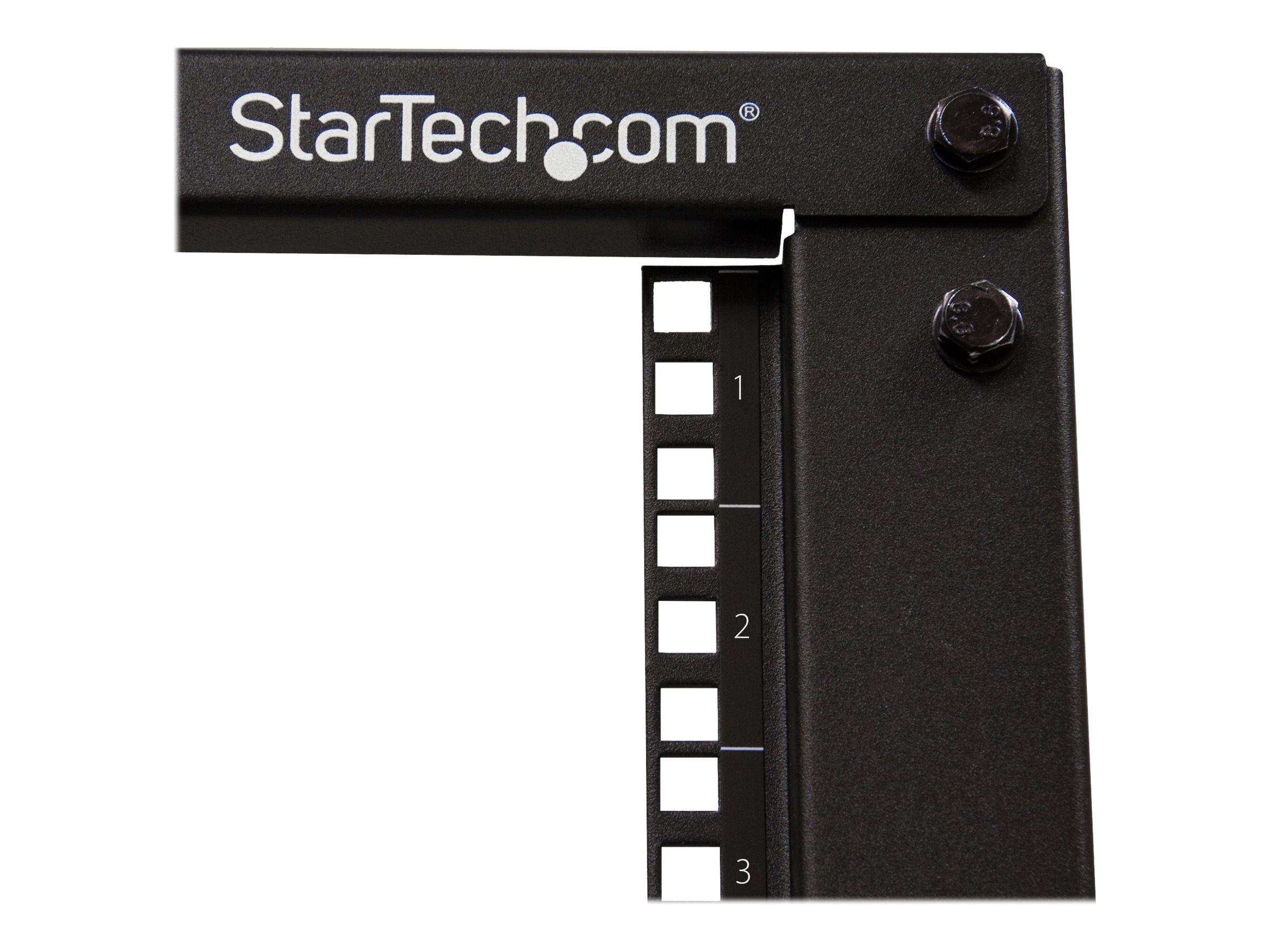 STARTECH.COM 12U Adjustable Depth Open Frame 4 Post Server Rack w/ Casters / Levelers and Cable Management Hooks STARTECH.COM 12U Adjustable Depth Open Frame 4 Post Server Rack w/ Casters / Levelers and Cable Management Hooks