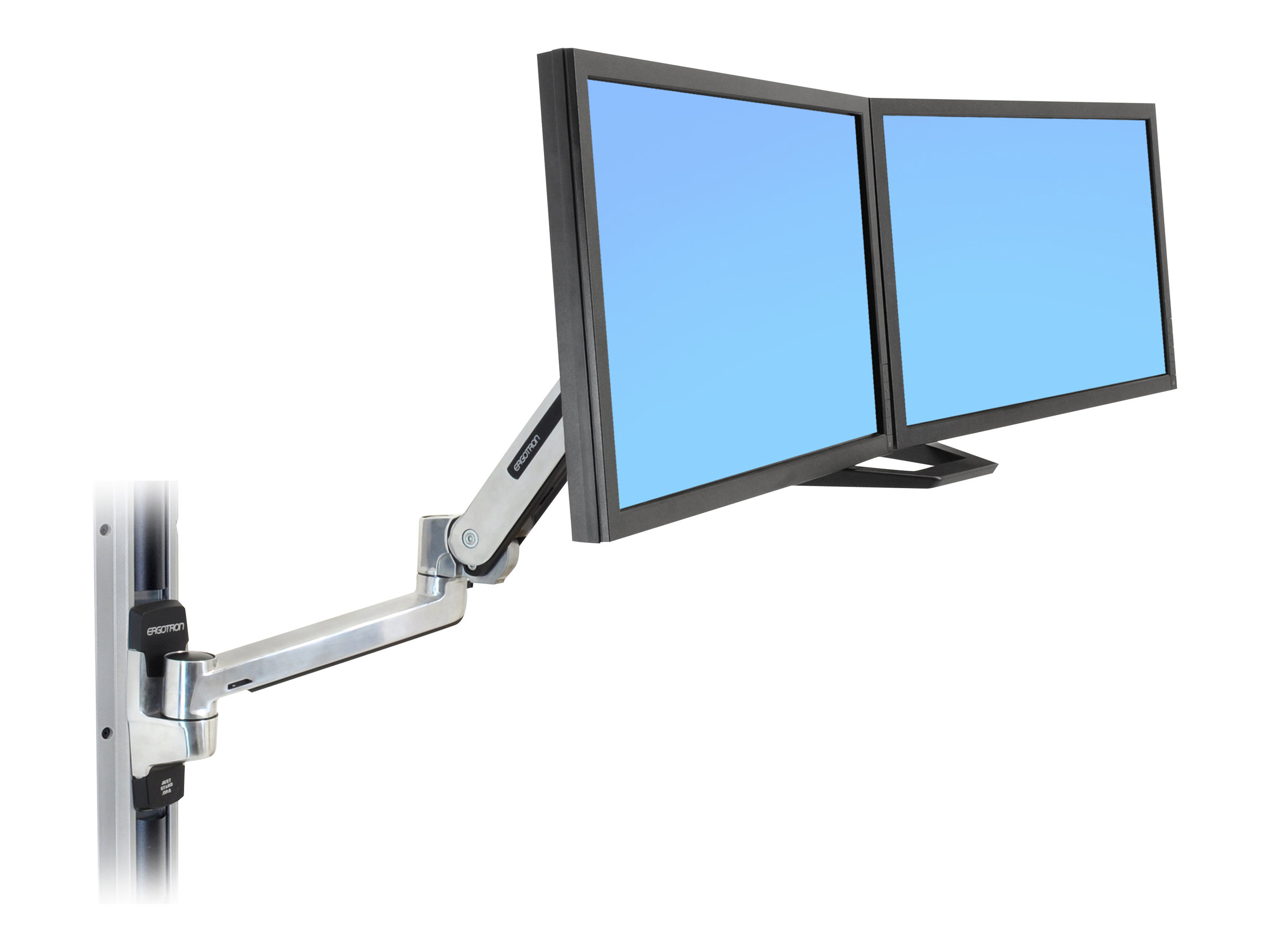 ERGOTRON Dualmonitor und Griff-Kit 23,2-66cm 17-26Zoll max.16kg VESA 75x75 100x100mm