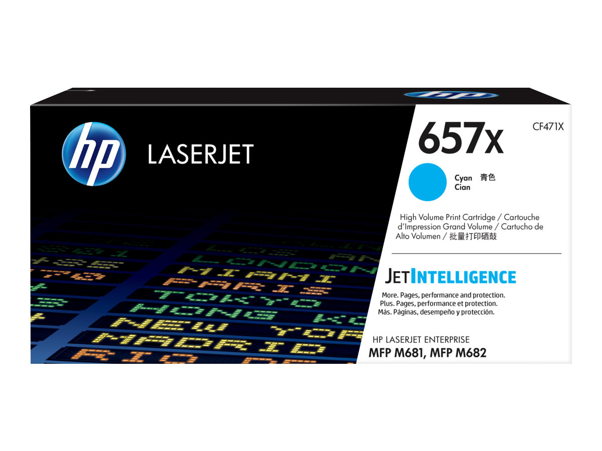 HP 657X original LaserJet Toner cartridge CF471X Cyan High Yield HP 657X original LaserJet Toner cartridge CF471X Cyan High Yield