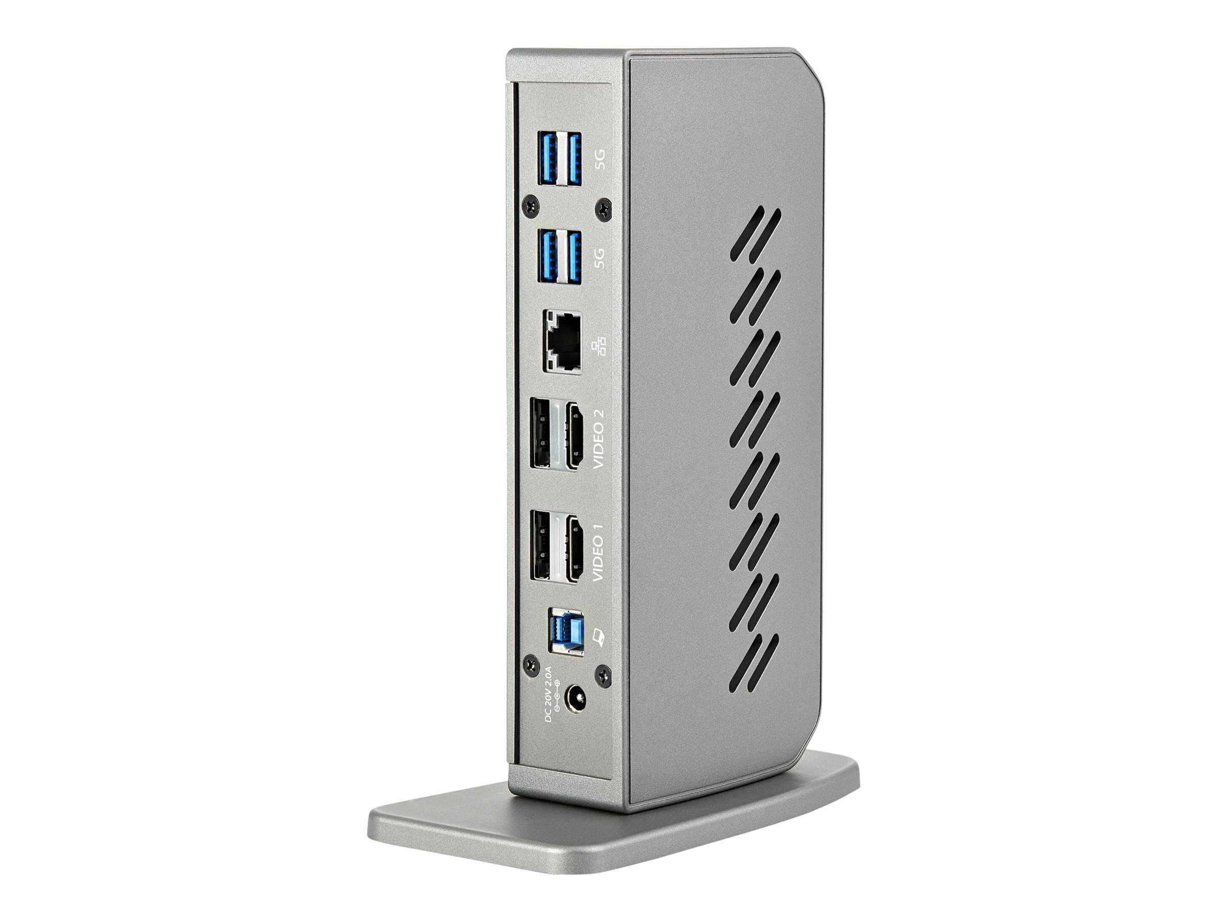 STARTECH.COM USB-C USB-A Dock - Hybrid Universal USB 3.0 Docking Station for USB-C or USB-A Laptop - Dual Monitor - GbE