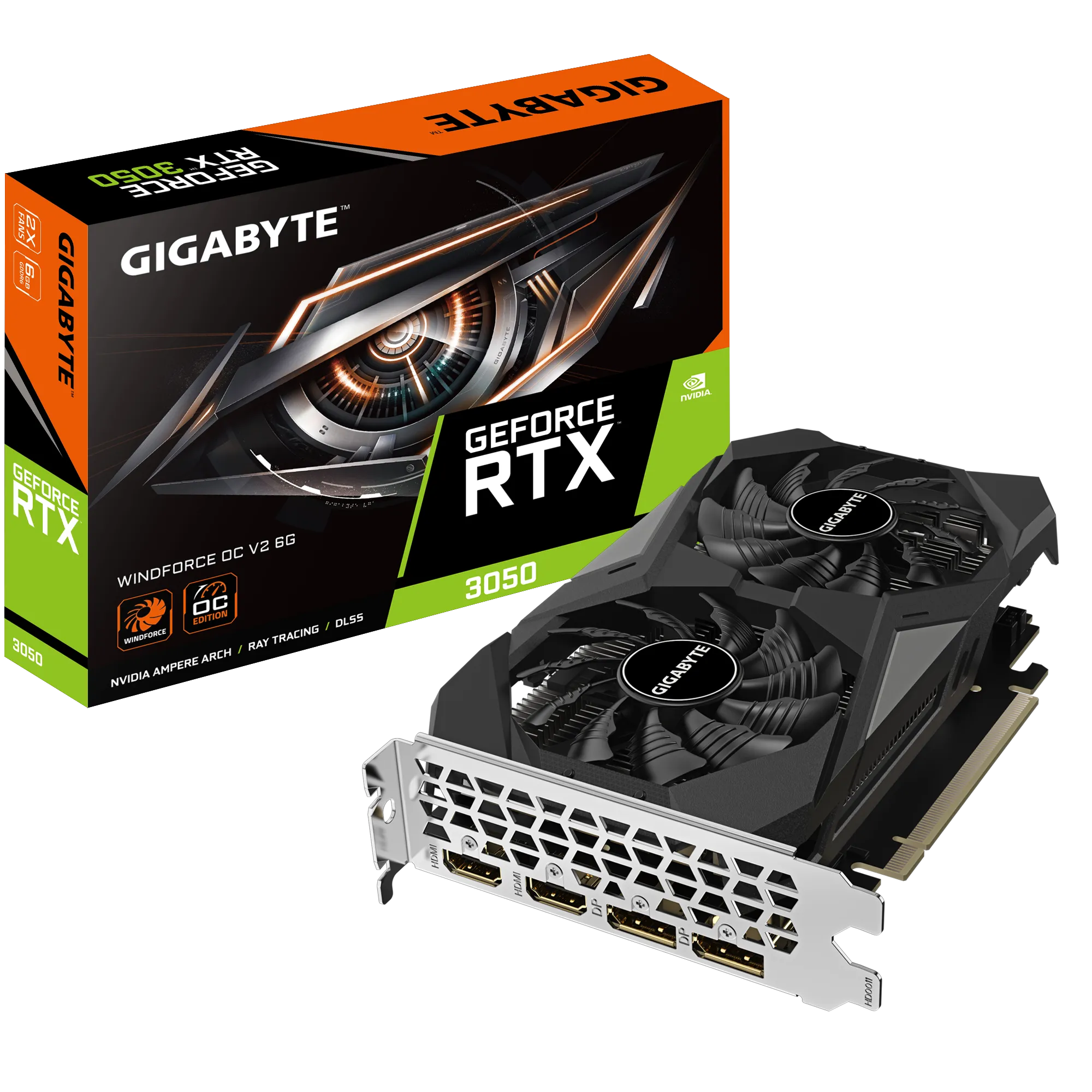GIGABYTE GeForce RTX 3050 WINDFORCE OC V2 6GB VGA