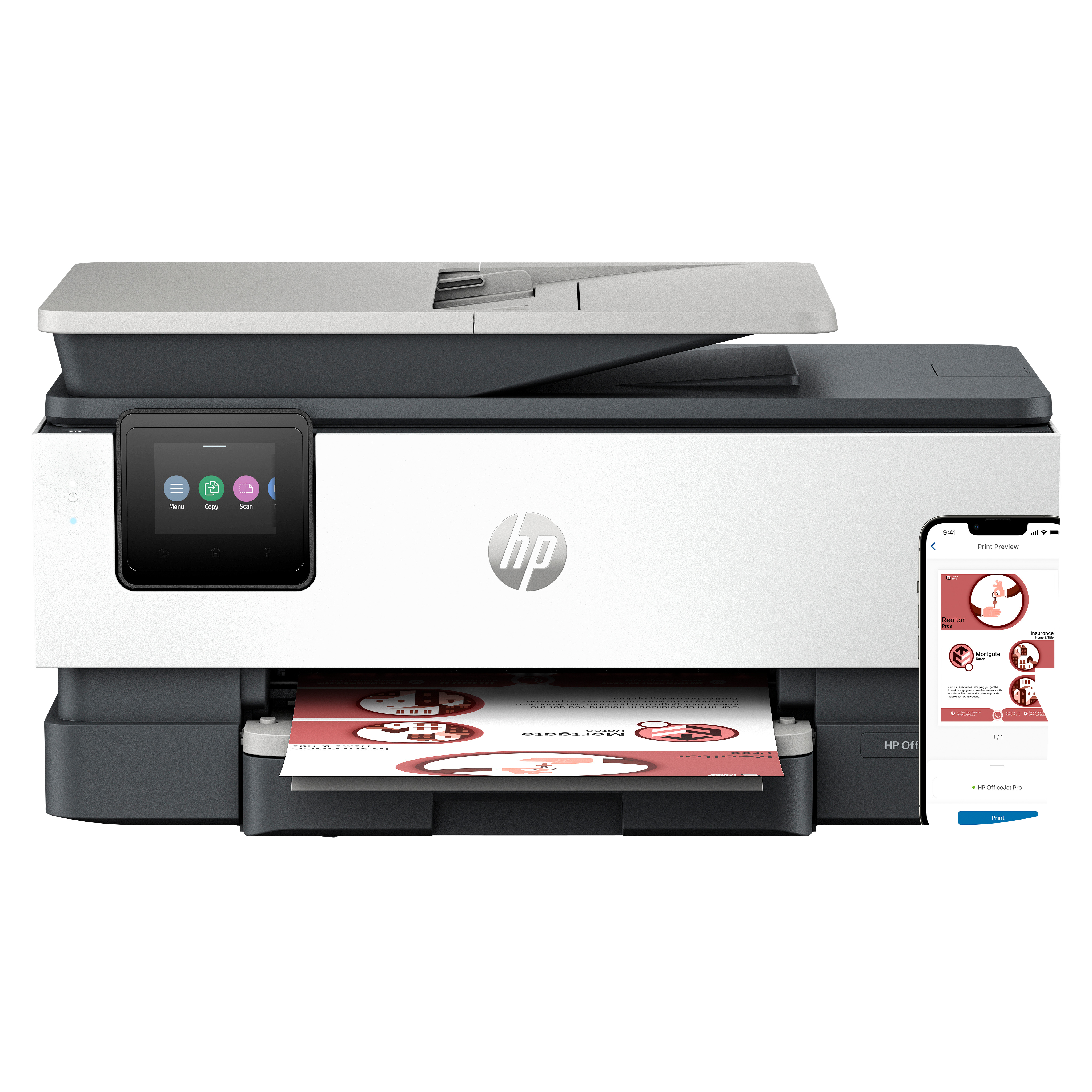 HP OfficeJet Pro 8132e AllinOne 4 in 1 TintenstrahlMultifunktionsdrucker grau, HP Instant Inkfähig