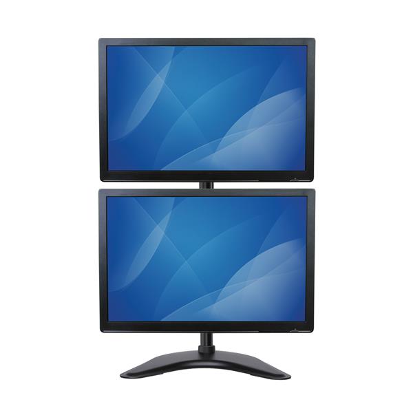 STARTECHCOM Vertikale Dual Monitorhalterung Heavy Duty Stahl VESA bis zu 27 Zoll Verstellbarer zweifach Moniotrstaender