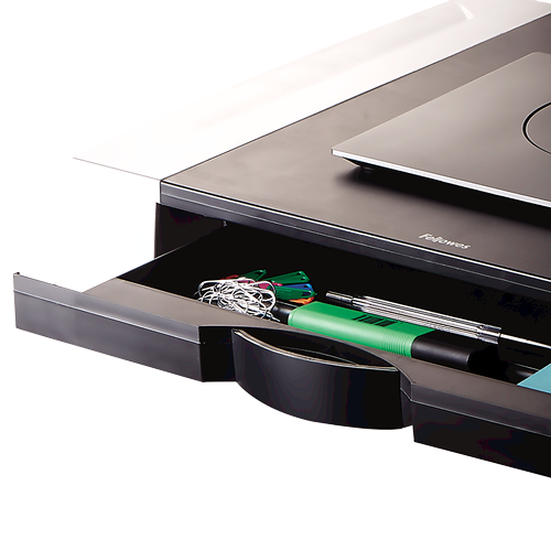 AKTION Fellowes Monitorständer Office Suites Kompakt schwarz, silber mit 10 Euro CashBack