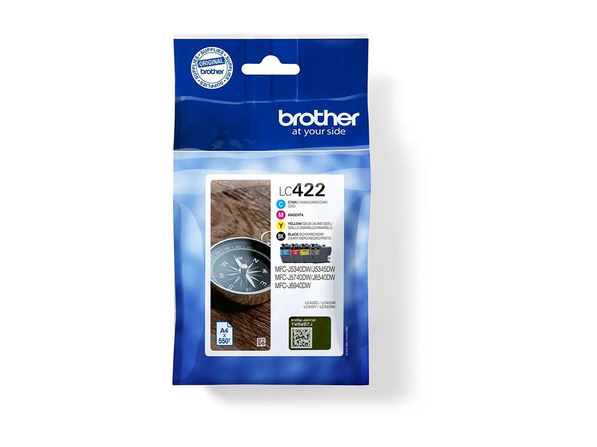 Brother Tintenpatronen LC-422VALDR Multipack (je 1x BK/M/C/Y)