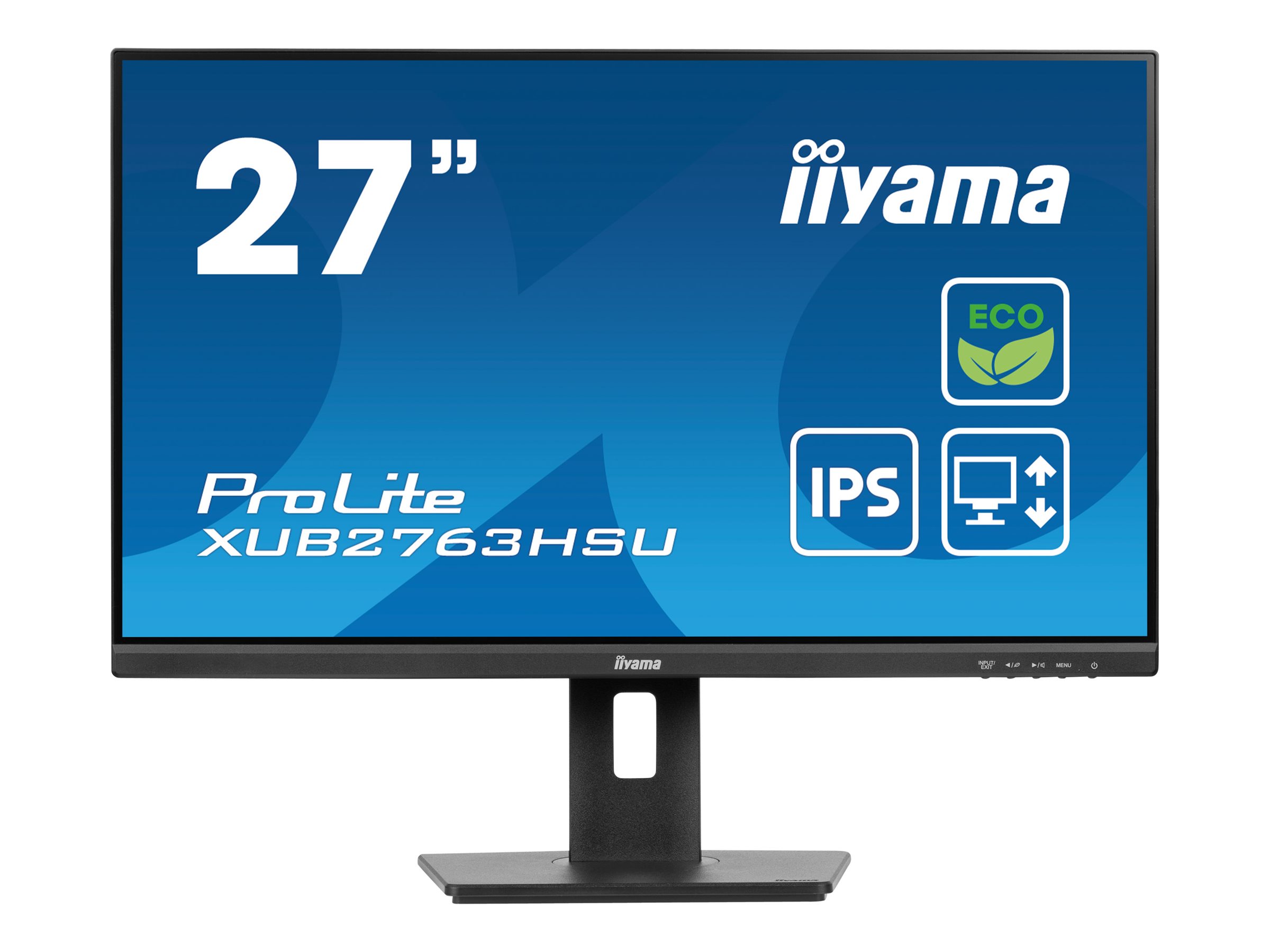 IIYAMA XUB2763HSU-B1 68,58cm 27Zoll ETE IPS FHD 100Hz 250cd/m2 3ms GTG Speakers HDMI DP USB 2x3.2 FreeSync FreeSync