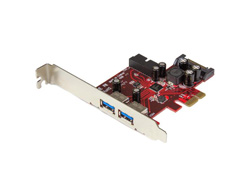 StarTech.com 4 Port USB 3.0 PCI Express-Karte - 2 Externe und 2 Interne mit SATA Power - PCIe SuperSpeed Schnittstellenkarte - USB-Adapter - PCIe 2.0 - USB 3.0 x 4