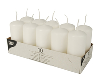 10 PAPSTAR Stumpenkerzen weià 10 PAPSTAR Stumpenkerzen weiÃ