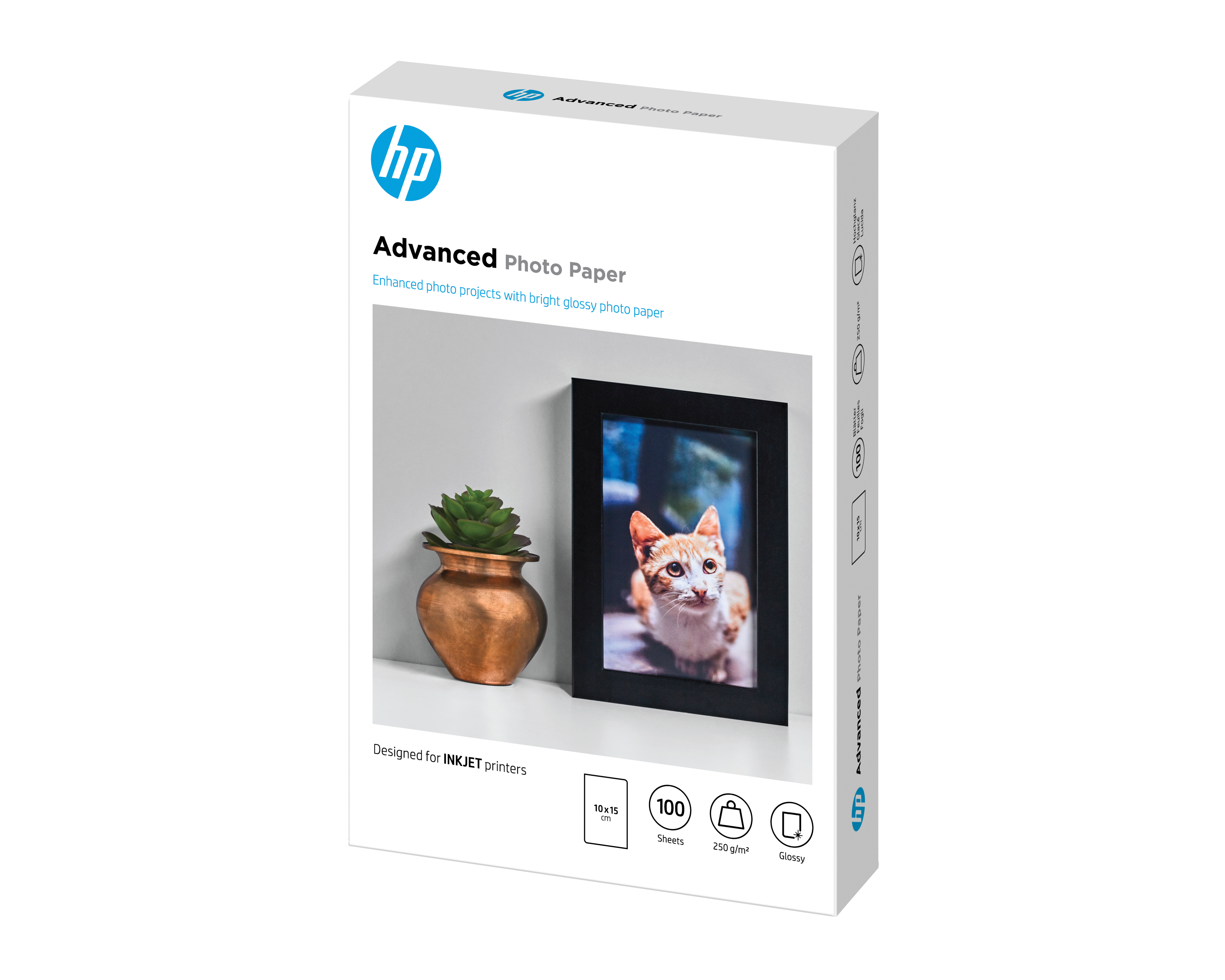 HP original Q8692A Advanced glossy photo paper Ink cartridge 250gm2 100x150mm 100 sheets 1pack borderless